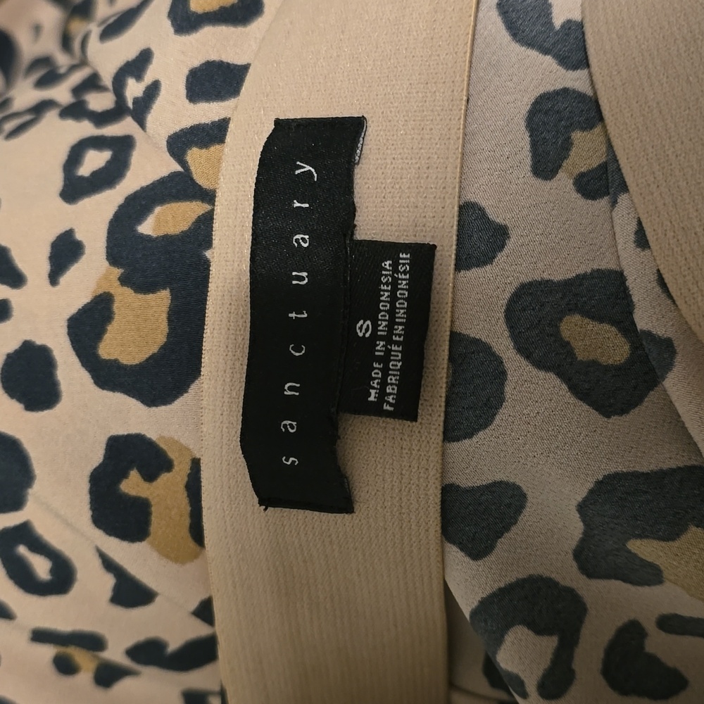 A-Line Leopard Print Midi Slip Skirt - image 2